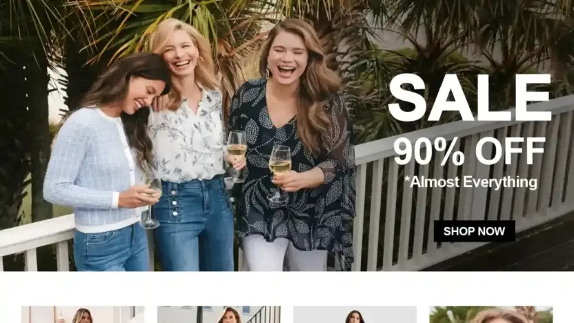 Screenshot of Non-Delivery scam website Womenclothingca.shop