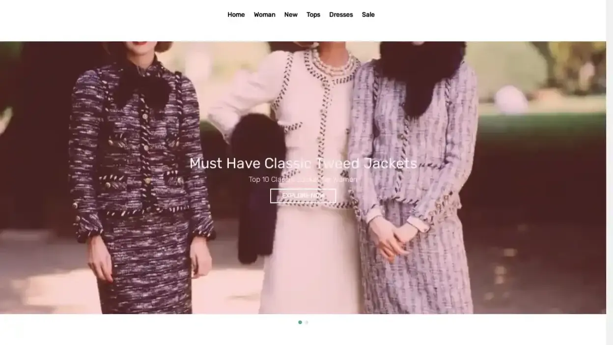 Screenshot of Non-Delivery scam website Womentweedjacket.com