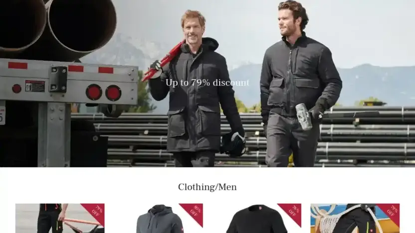 Screenshot of Non-Delivery scam website Worksstore.shop