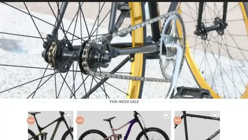 Screenshot of Sport scam website Wowbicycleover.com