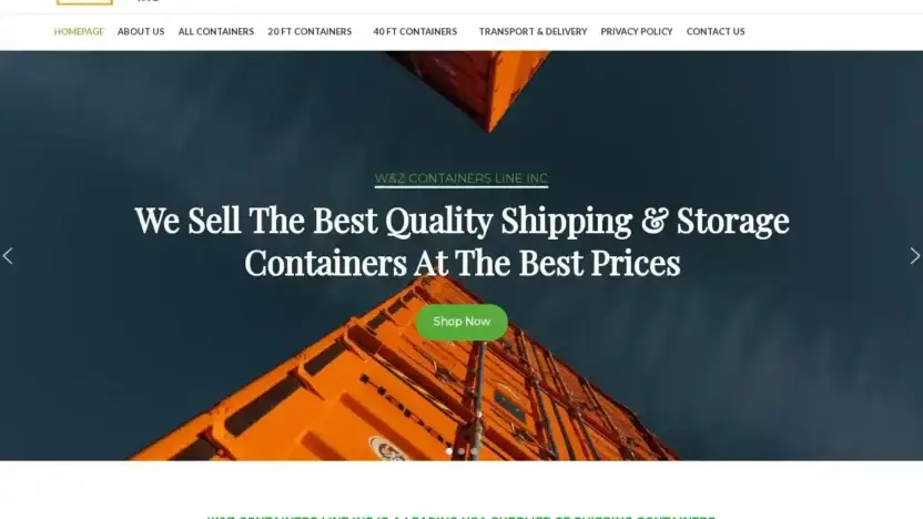 Screenshot of Container scam website Wzcontainerlineinc.com