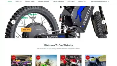 Screenshot of Non-Delivery scam website Yamahabansheeandelectricbikeshop.com