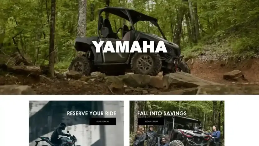 Screenshot of Automobile scam website Yamahamotorsportshop.com