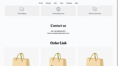 Screenshot of Non-Delivery scam website Ylbag.store