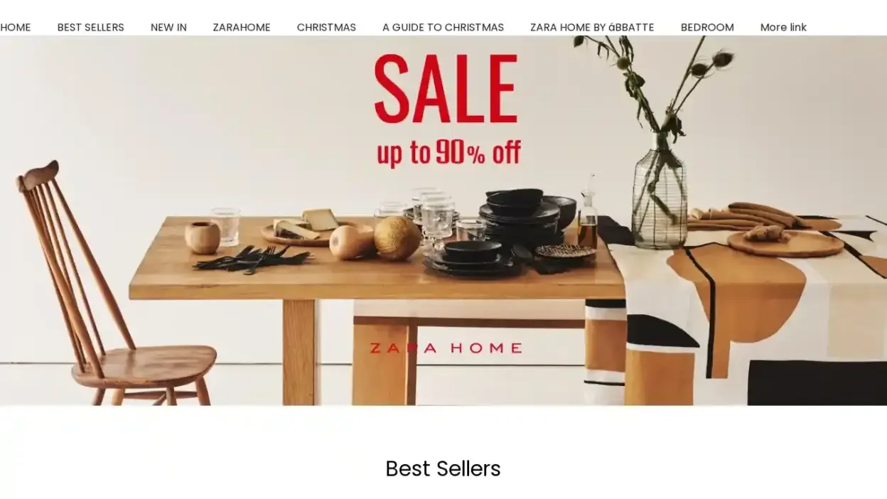 Screenshot of Non-Delivery scam website Zarahomeuk.com