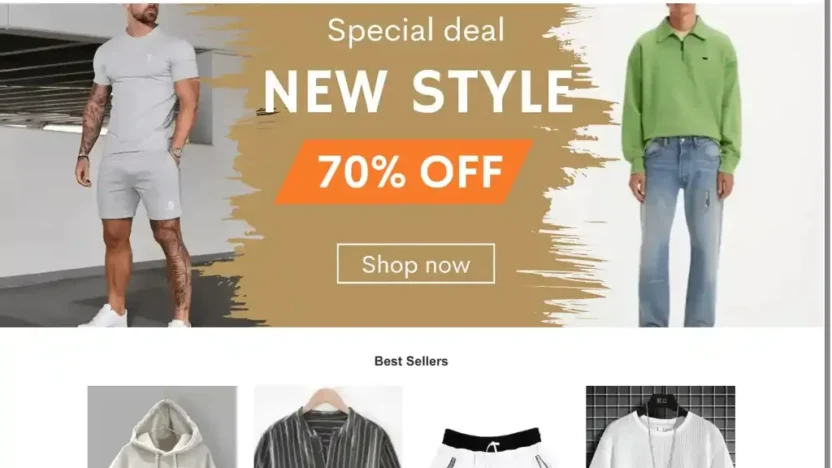 Screenshot of Non-Delivery scam website "Acegolfs.store"