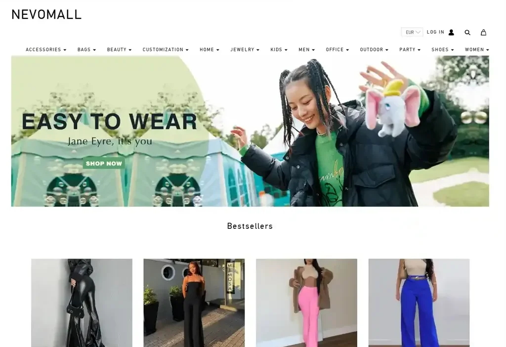 Screenshot of Non-Delivery scam website "Airupstores.com"