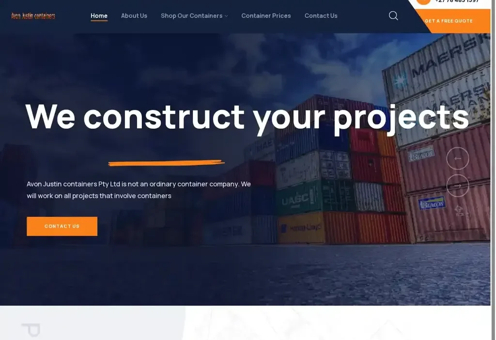Screenshot of Non-Delivery scam website "Ajcontainer.com"