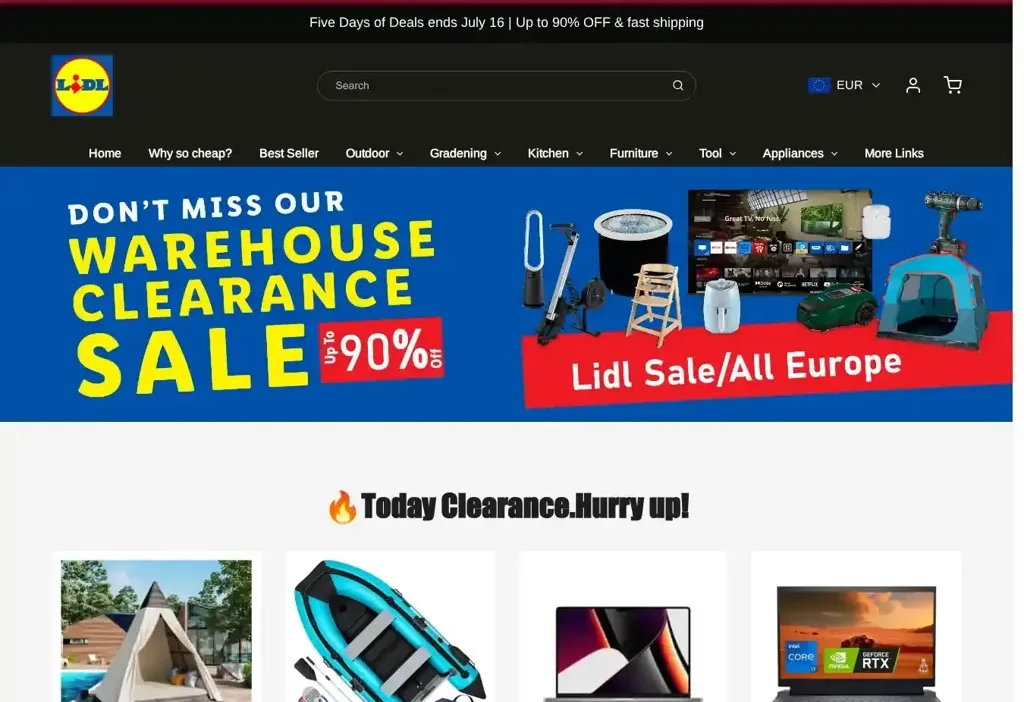 Screenshot of Non-Delivery scam website "Akdiscount.shop"