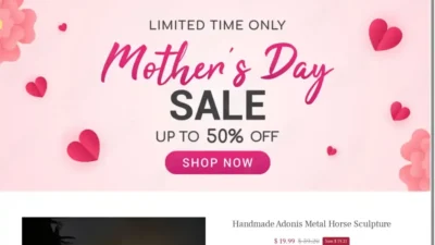 Screenshot of Non-Delivery scam website "Amazonhauloutlets.com"