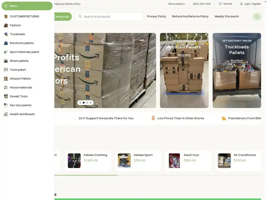 Screenshot of Non-Delivery scam website "Home Vegetables"