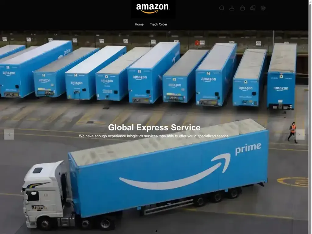 Screenshot of Non-Delivery scam website ""