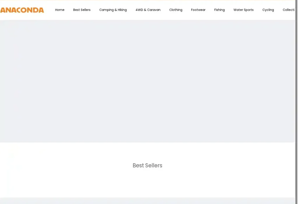 Screenshot of Non-Delivery scam website "Anacondastoreau.com"