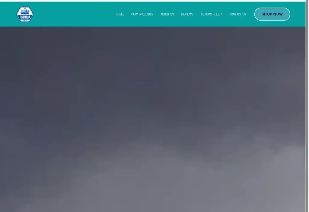 Screenshot of Container scam website "Astoriashippingcontainers.com"