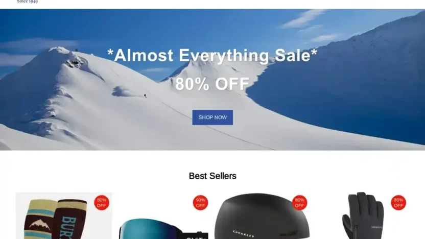 Screenshot of Non-Delivery scam website "Auskionline.com"