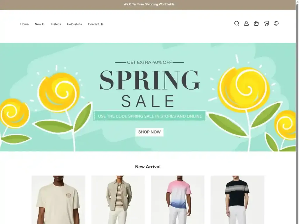 Screenshot of Non-Delivery scam website ""
