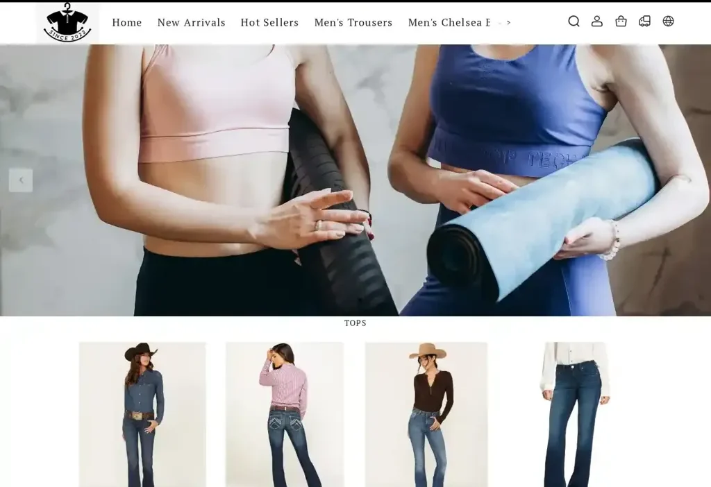 Screenshot of Non-Delivery scam website "Bapestorenewyork.com"