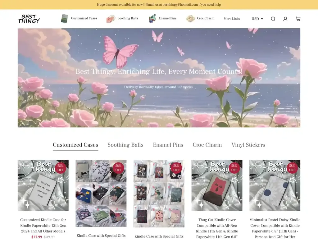 Screenshot of Non-Delivery scam website "500 Internal Server Error"