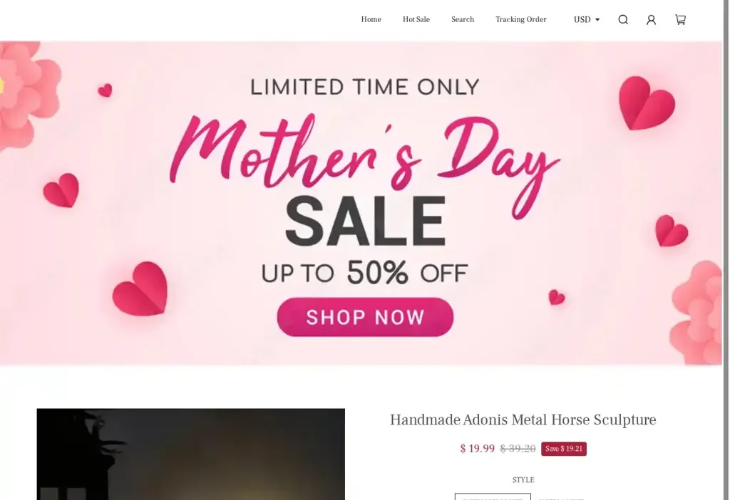 Screenshot of Non-Delivery scam website "Blackfireclub.shop"