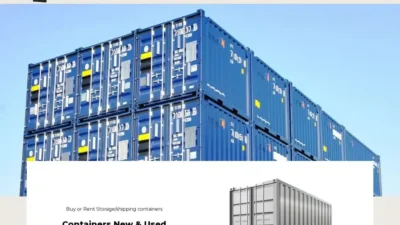 Screenshot of Container scam website "Bluegrasshippingcontainers.com"