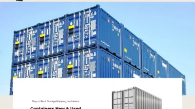 Screenshot of Container scam website "Bluegrassshippingcontainer.com"