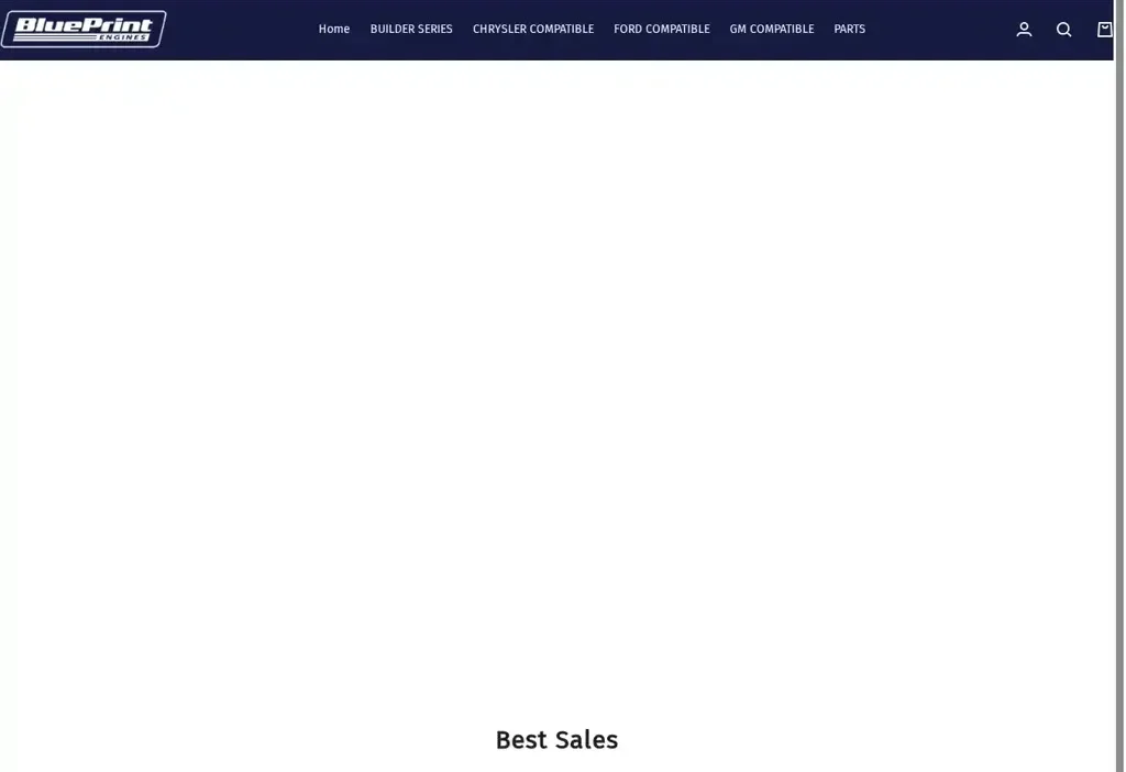 Screenshot of Non-Delivery scam website "Blueprintengines.vip"