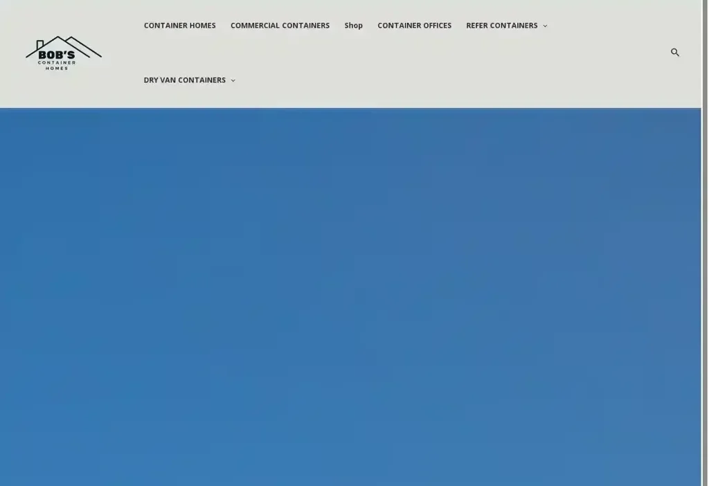 Screenshot of Container scam website "Bobscontainerhomes.com"
