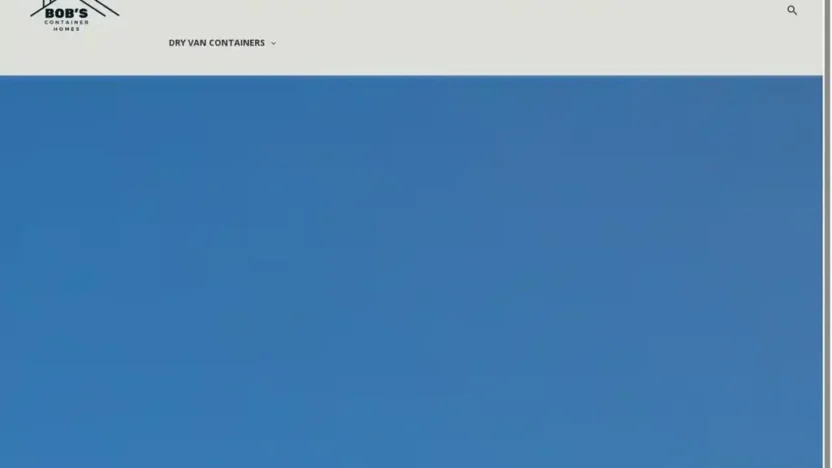 Screenshot of Container scam website "Bobscontainerhomes.com"