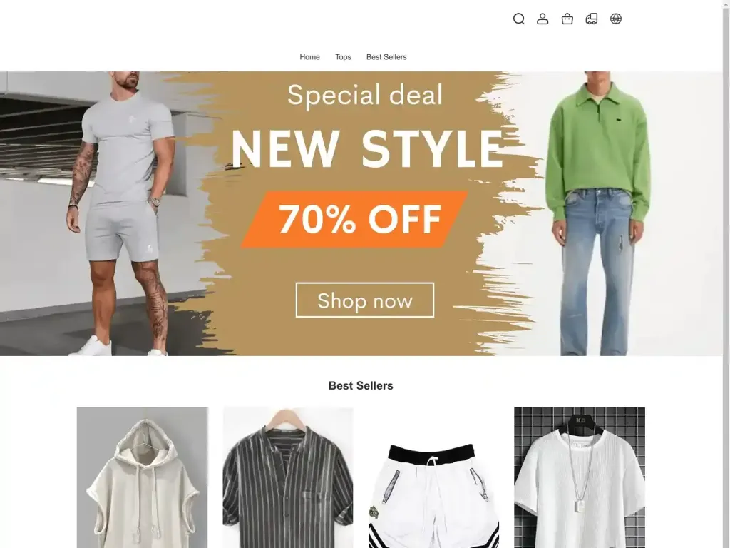 Screenshot of Non-Delivery scam website ""