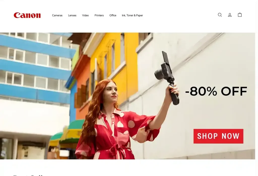 Screenshot of Non-Delivery scam website "Canonvip.shop"