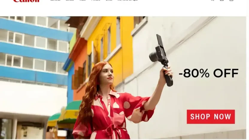 Screenshot of Non-Delivery scam website "Canonvip.shop"