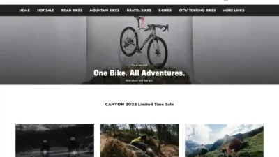 Screenshot of Non-Delivery scam website "Canyonbicyclesshop.shop"