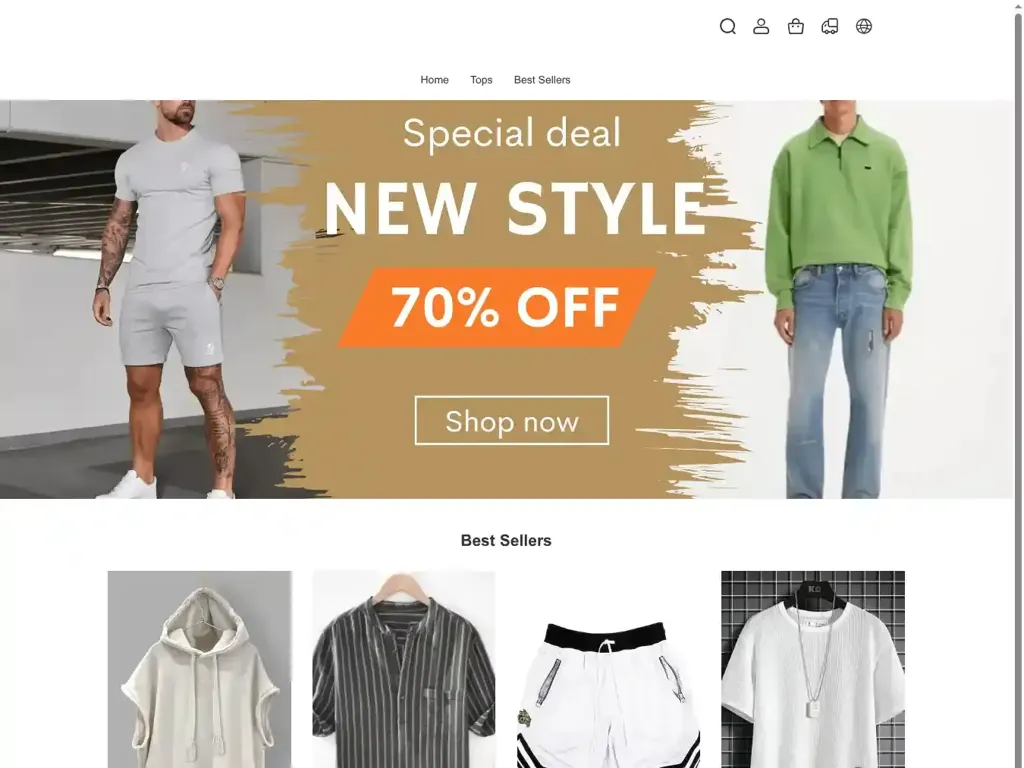 Screenshot of Non-Delivery scam website ""