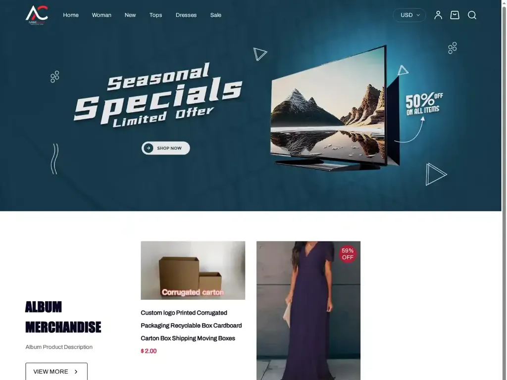 Screenshot of Non-Delivery scam website "500 Internal Server Error"