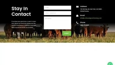Screenshot of Non-Delivery scam website "Cattleandgoatsfarming.com"