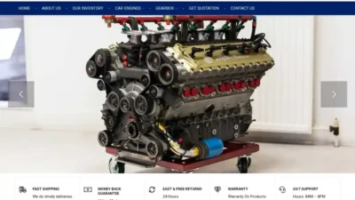 Screenshot of Non-Delivery scam website "Cautospares.com"