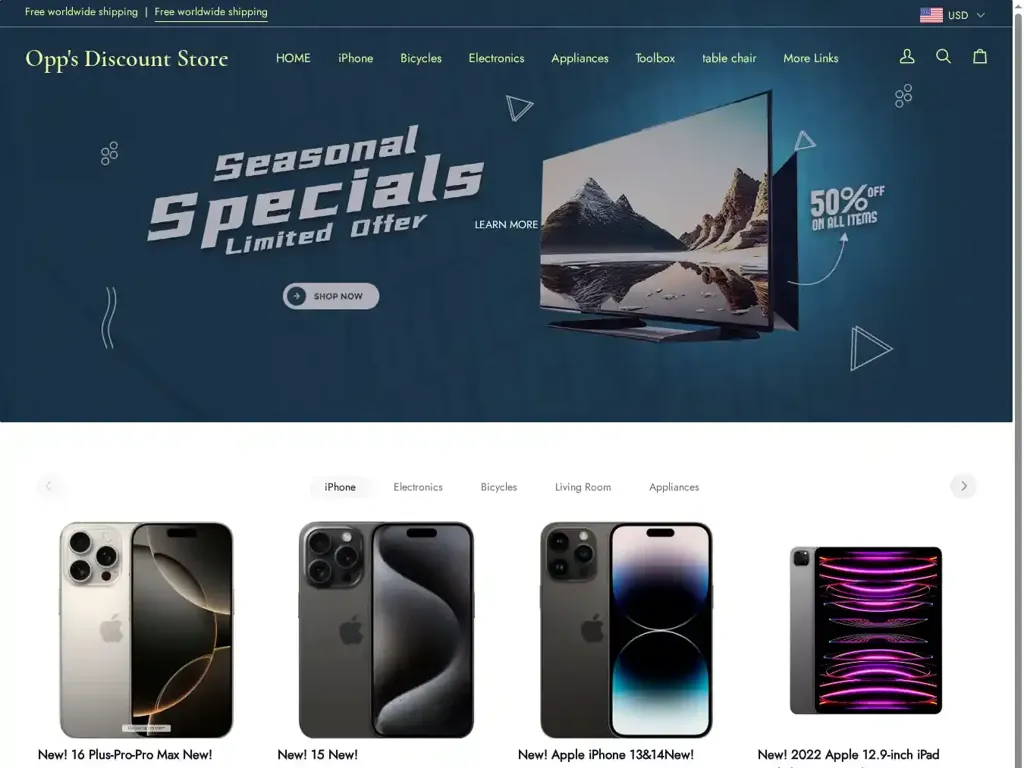 Screenshot of Non-Delivery scam website "500 Internal Server Error"