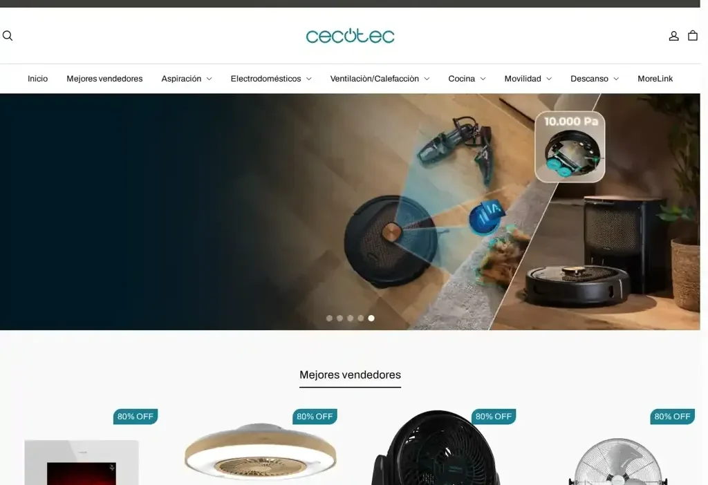 Screenshot of Non-Delivery scam website "Cecotecofficial.shop"