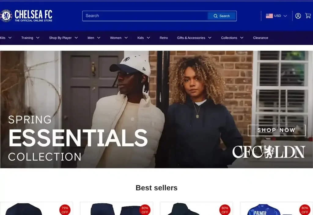 Screenshot of Non-Delivery scam website "Chelseaeu.shop"