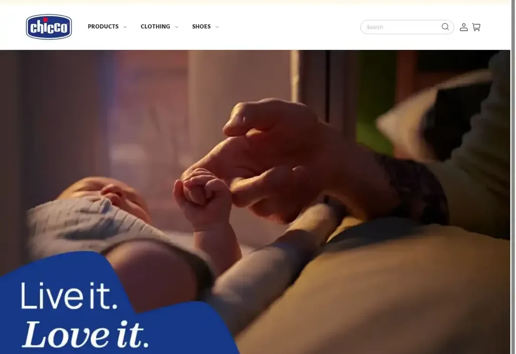 Screenshot of Non-Delivery scam website "Chicobaby.shop"