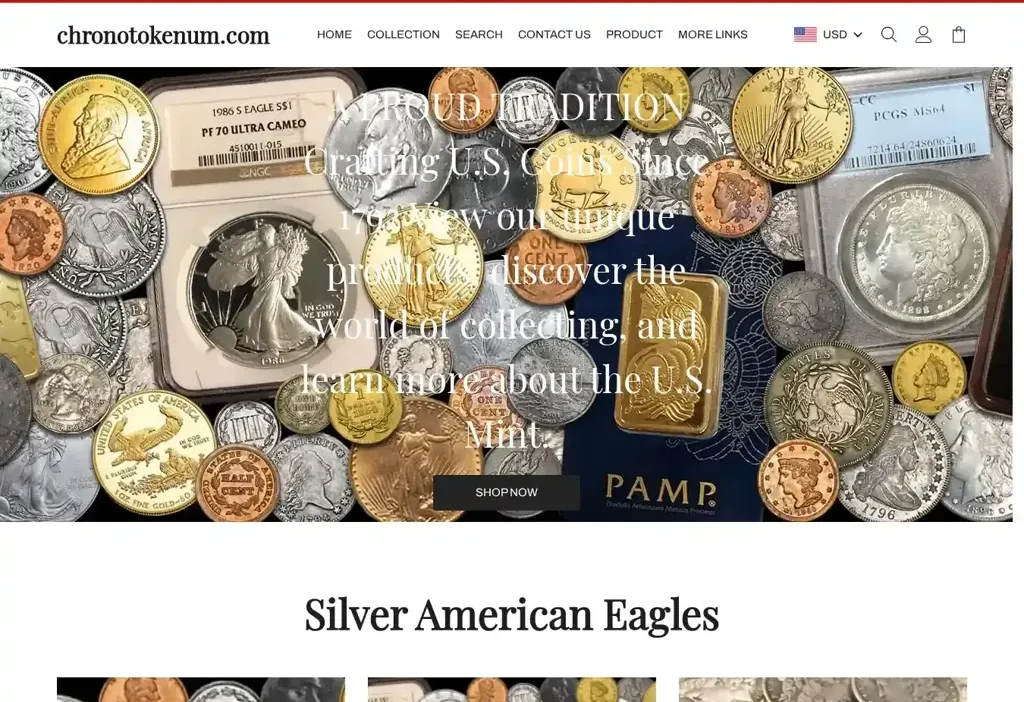 Screenshot of Non-Delivery scam website "Chronotokenum.com"