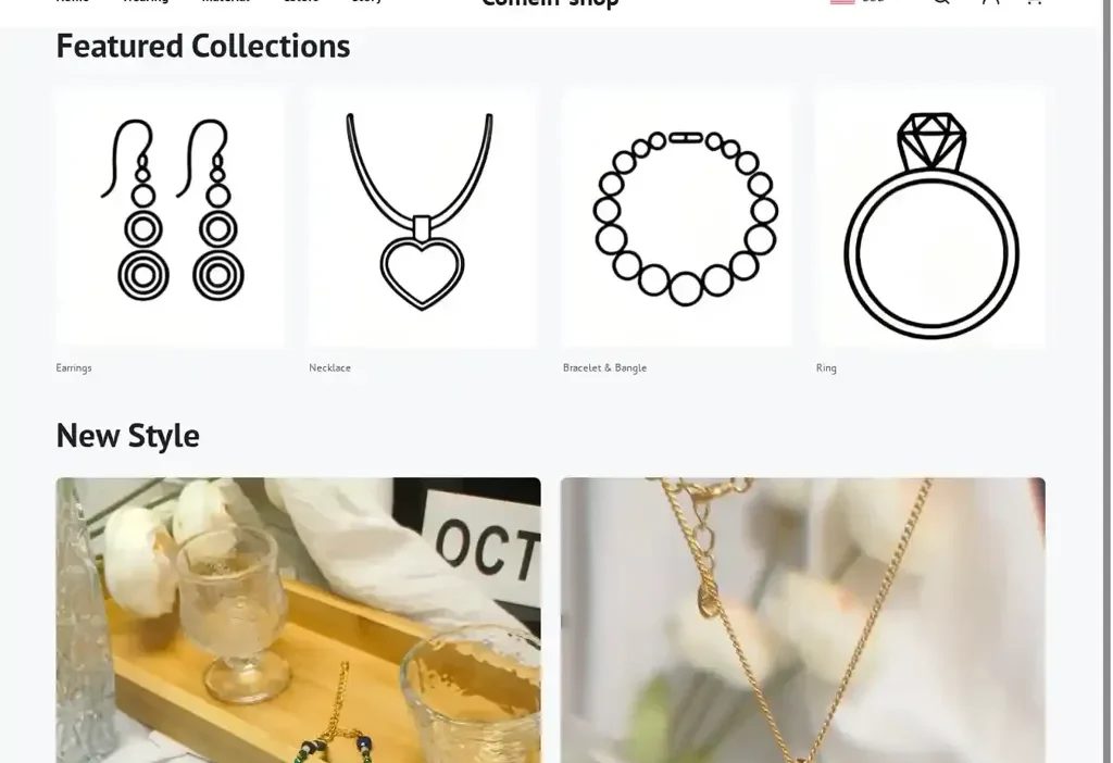 Screenshot of Non-Delivery scam website "Comein-shop.com"