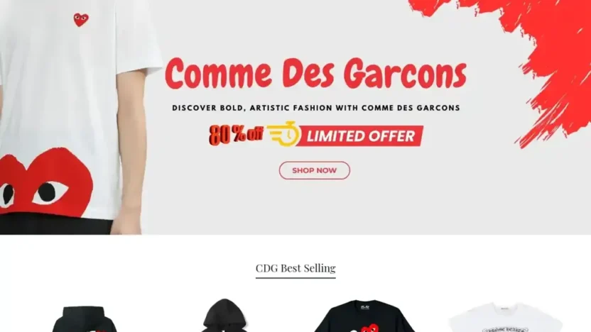 Screenshot of Non-Delivery scam website "Commedesgarconnvip.com"