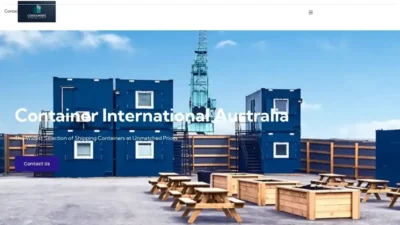 Screenshot of Container scam website "Containerinternationalaustralia.com"