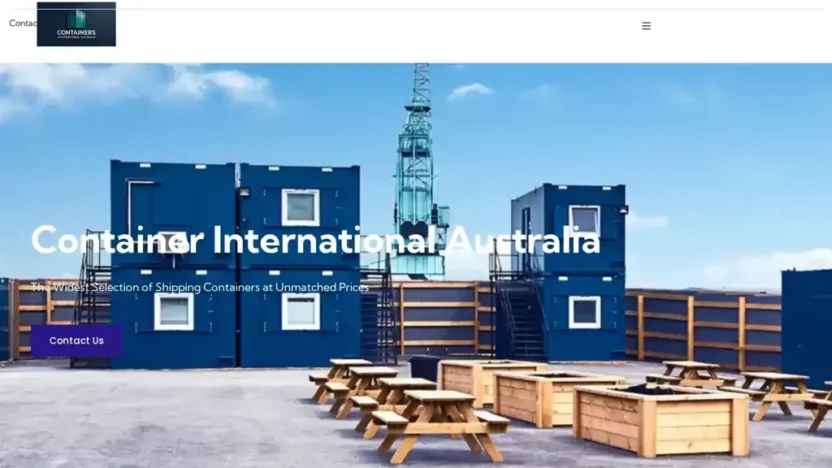 Screenshot of Container scam website "Containerinternationalaustralia.com"