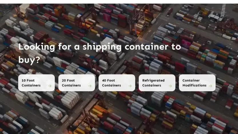Screenshot of Container scam website "Containerscargospecialist.com"