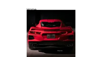 Screenshot of scam website "Corvetteautopartsforsale.com"