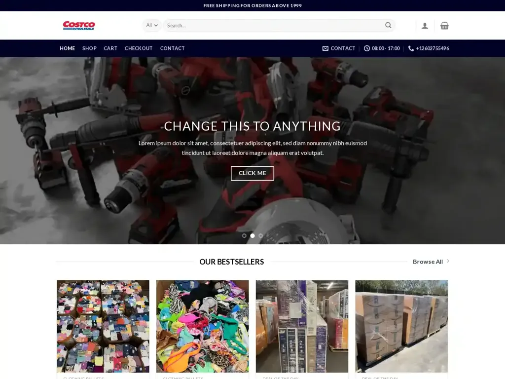 Screenshot of Liquidation scam website "costcoliquidationauctions.com"