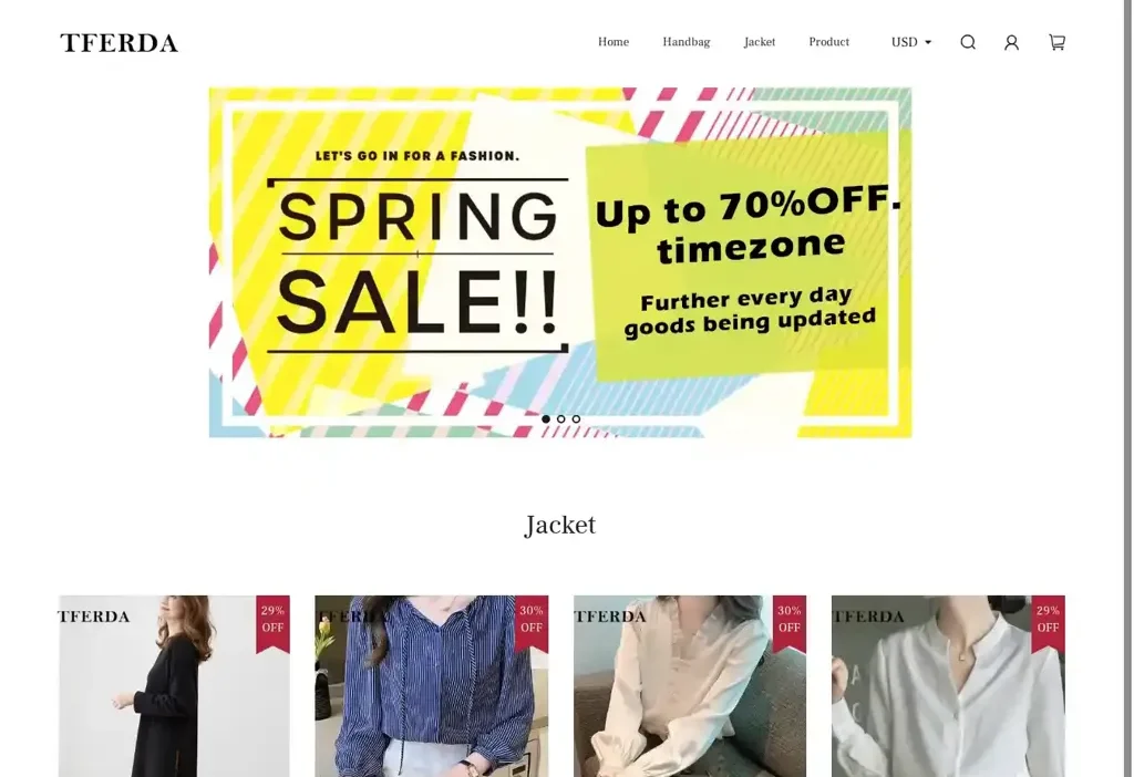 Screenshot of Non-Delivery scam website "Dannerhike.com"