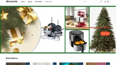 Screenshot of Non-Delivery scam website "Dkrunsole.com"